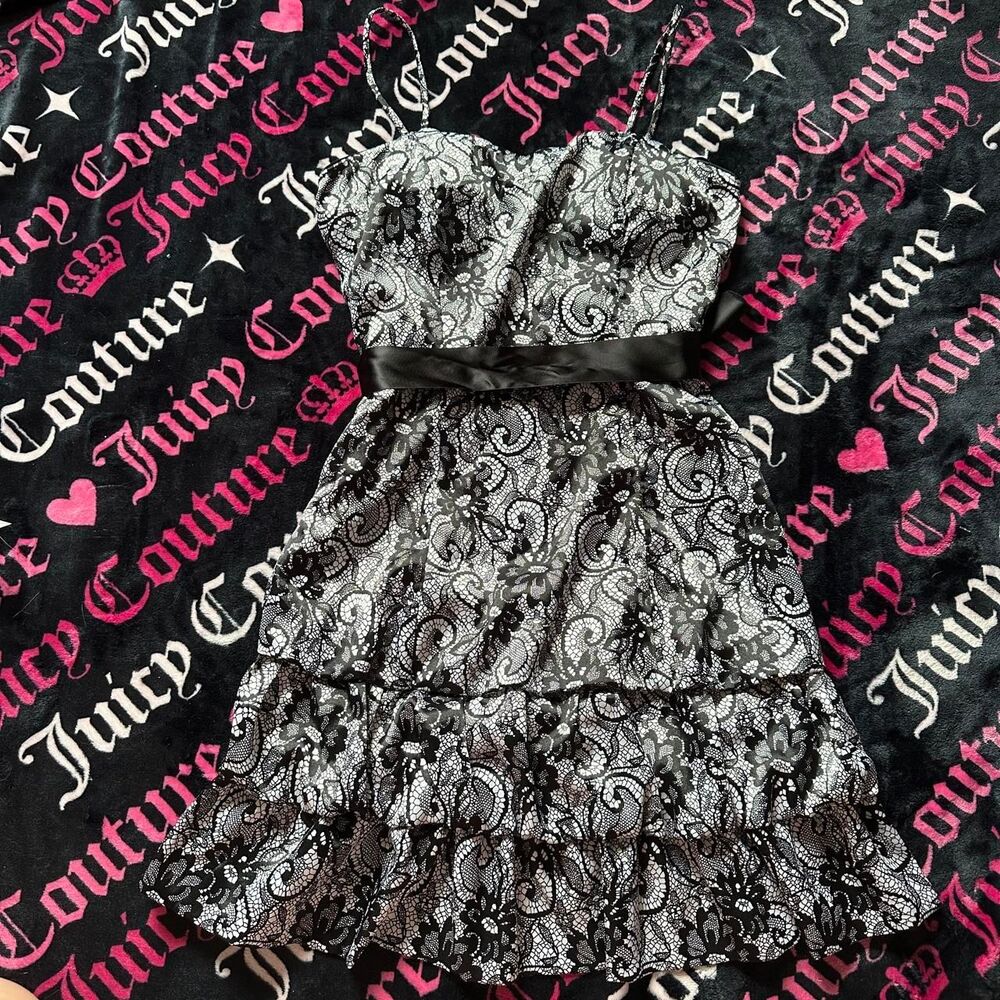 Taboo Women's Black and Grey Dress